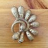 Golden vintage brooch art deco