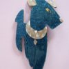 Lea Stein Dog Brooch in sparkly Blue colour