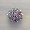 50s pink rhinestone brooch