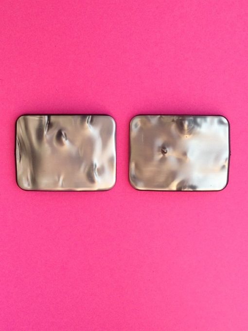 1960s Vintage Shoe Clips in Silver & Black