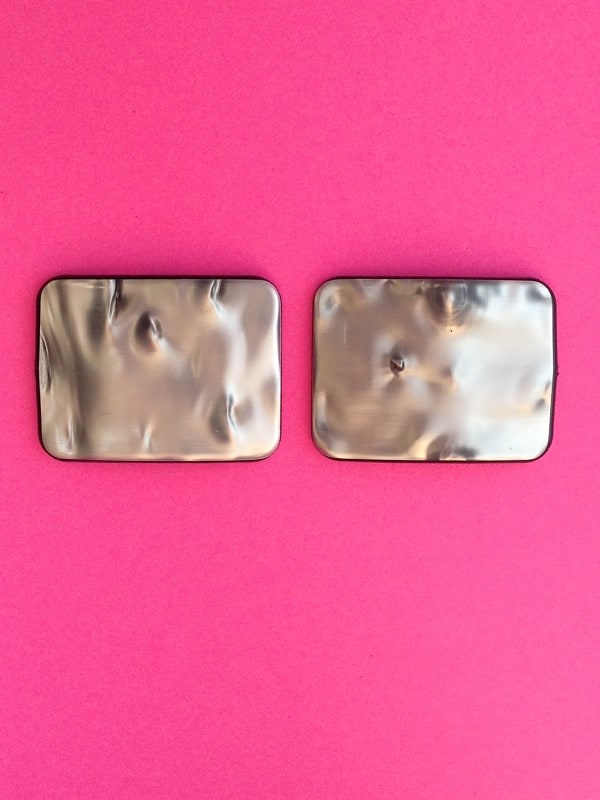 1960s Vintage Shoe Clips in Silver & Black