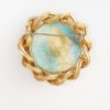 Large Vintage Brooch Blue & Gold back