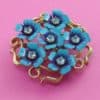 Blue Multi-Flower Avon Brooch vintage avon