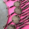 Handcrafted Vintage Bohemian Necklace 10cent republique francaise coin quarter rupee india 1945 coin vintage coins