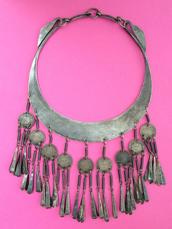 Handcrafted vintage Bohemian necklace with moving parts - Image 2