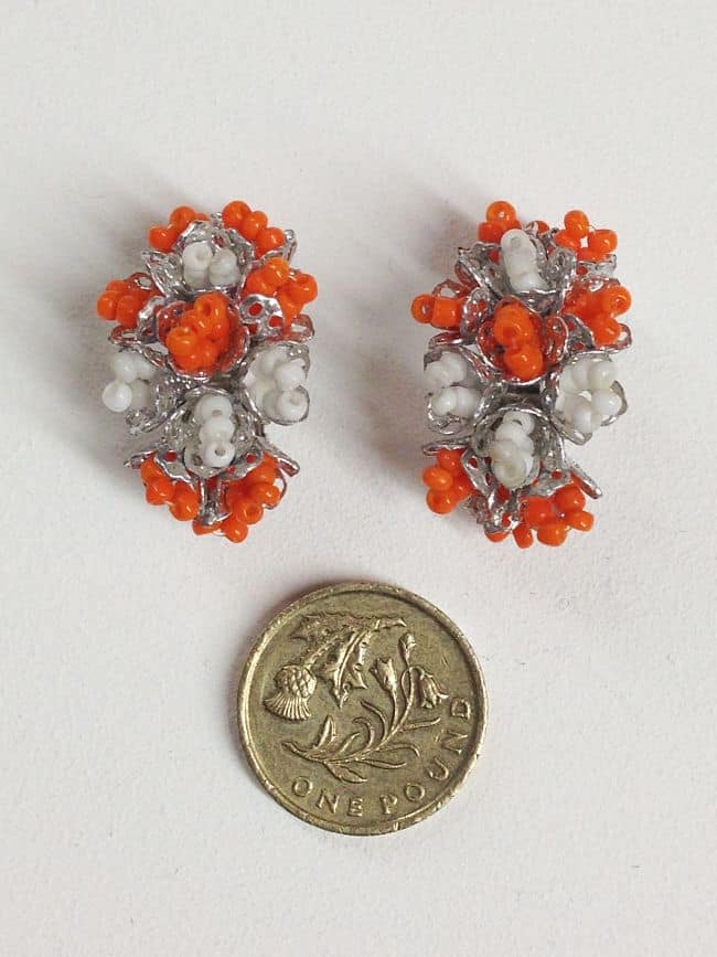 1960s Half Hoop Earrings coin scale