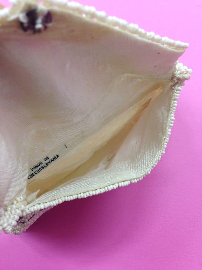 1920s beaded purse czechoslovakian glass label