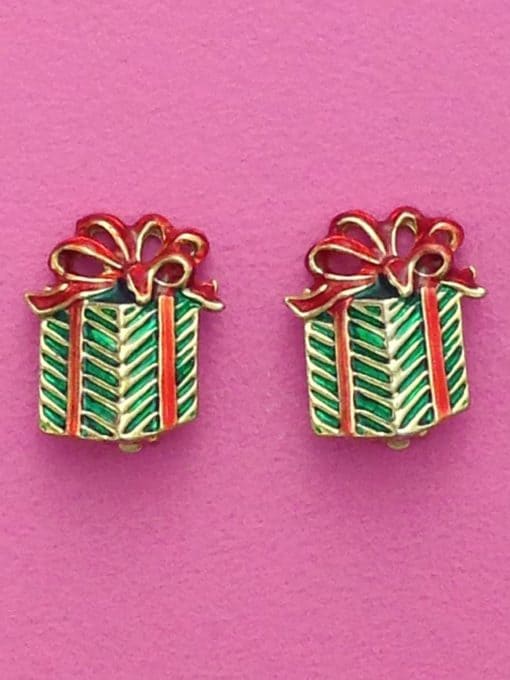 Enamel Christmas Earrings