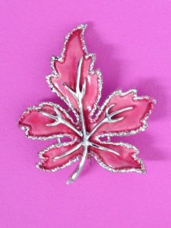 Lovely Pink Leaf Exquisite Brooch