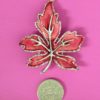 Pink Leaf Exquisite Brooch scale
