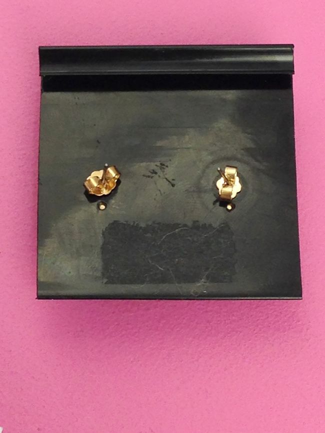 Pierced Vintage Earrings Orange Card