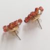 Pierced Vintage Earrings Orange colour back