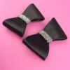 Vintage Shoe Clips Black Silver