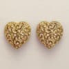 Sparkly Heart Vintage Earrings by Kirks Folly close