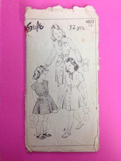 Style 1940s Girl's Dress Pattern 4803