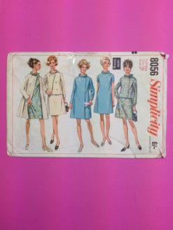 Simplicity 1960s 1969 Coat Jacket & Dress Pattern 8056