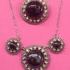 Demi Parure Necklace and Brooch Set 1960 above view