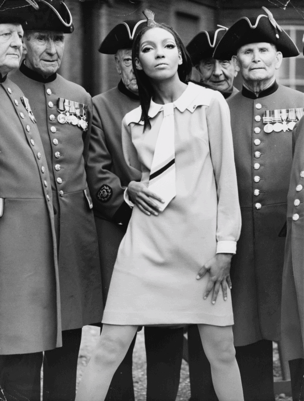 Photo of Kellie Wilson wearing tie dress by Mary Quant’s Ginger Group. Photograph by Gunnar Larsen, 1966. © Gunnar Larsen