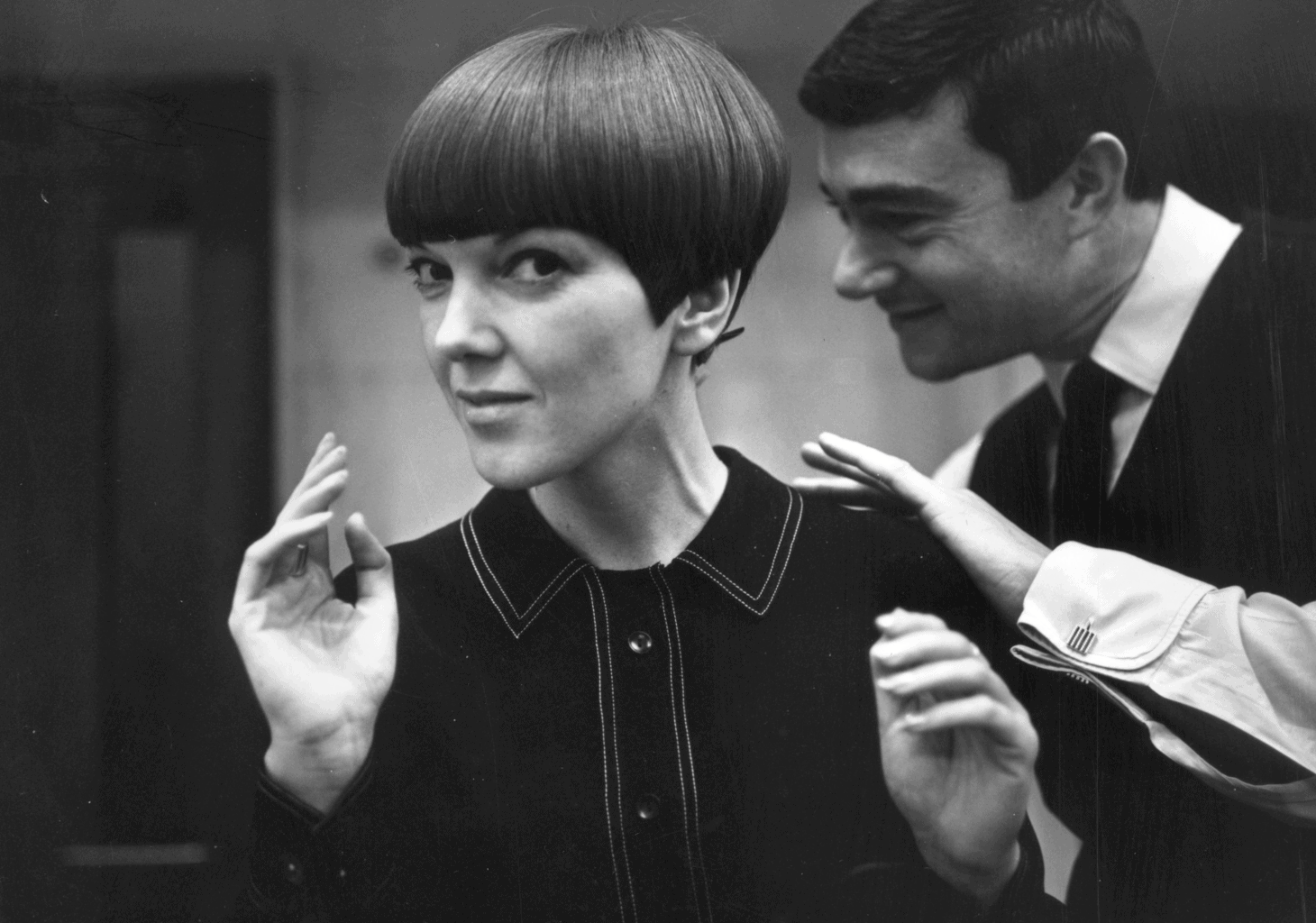Mary Quant with Vidal Sassoon, photograph by Ronald Dumont, 1964 Ronald ...