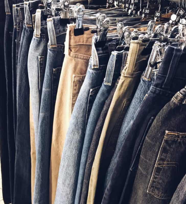 Picture of a selection of jeans at St Cyr vintage