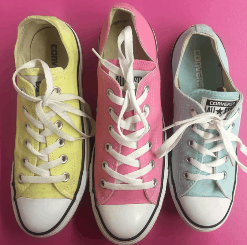 Picture shows SCV Pastel colours Converse