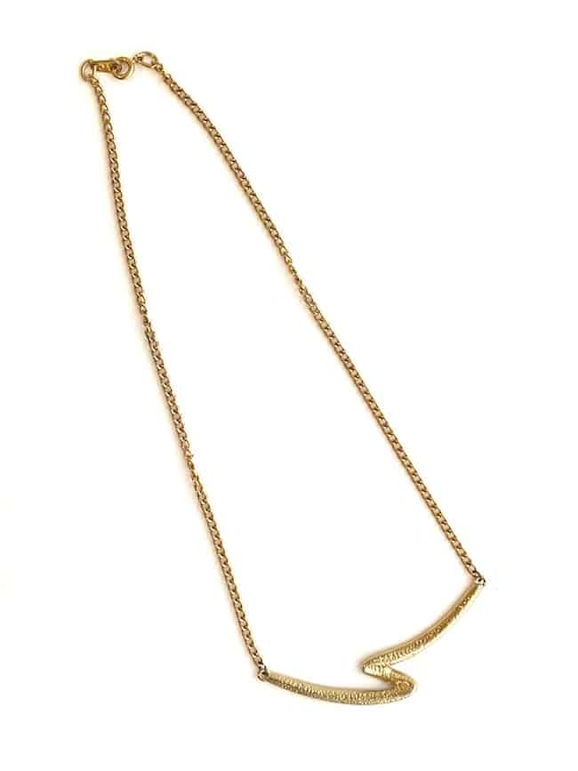 Enamel Corocraft necklace with zig-zag detail - choice of colour - Image 6