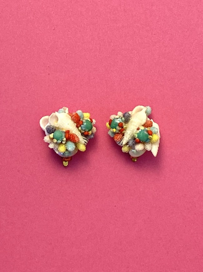image showing a pair of Fun 1950s Vintage Earrings