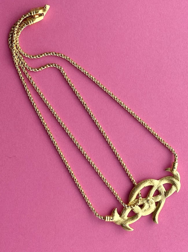 image shows a Vintage 80s Bergdorf Goodman form the back