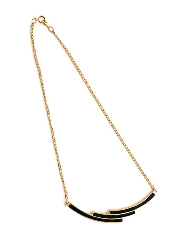 Vintage Corocraft necklace with geometric enamel detail - choice of colour - Image 4