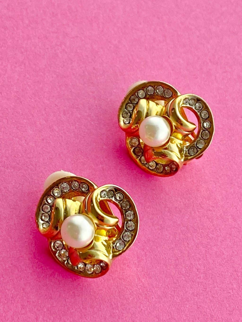 1980s gold earrings