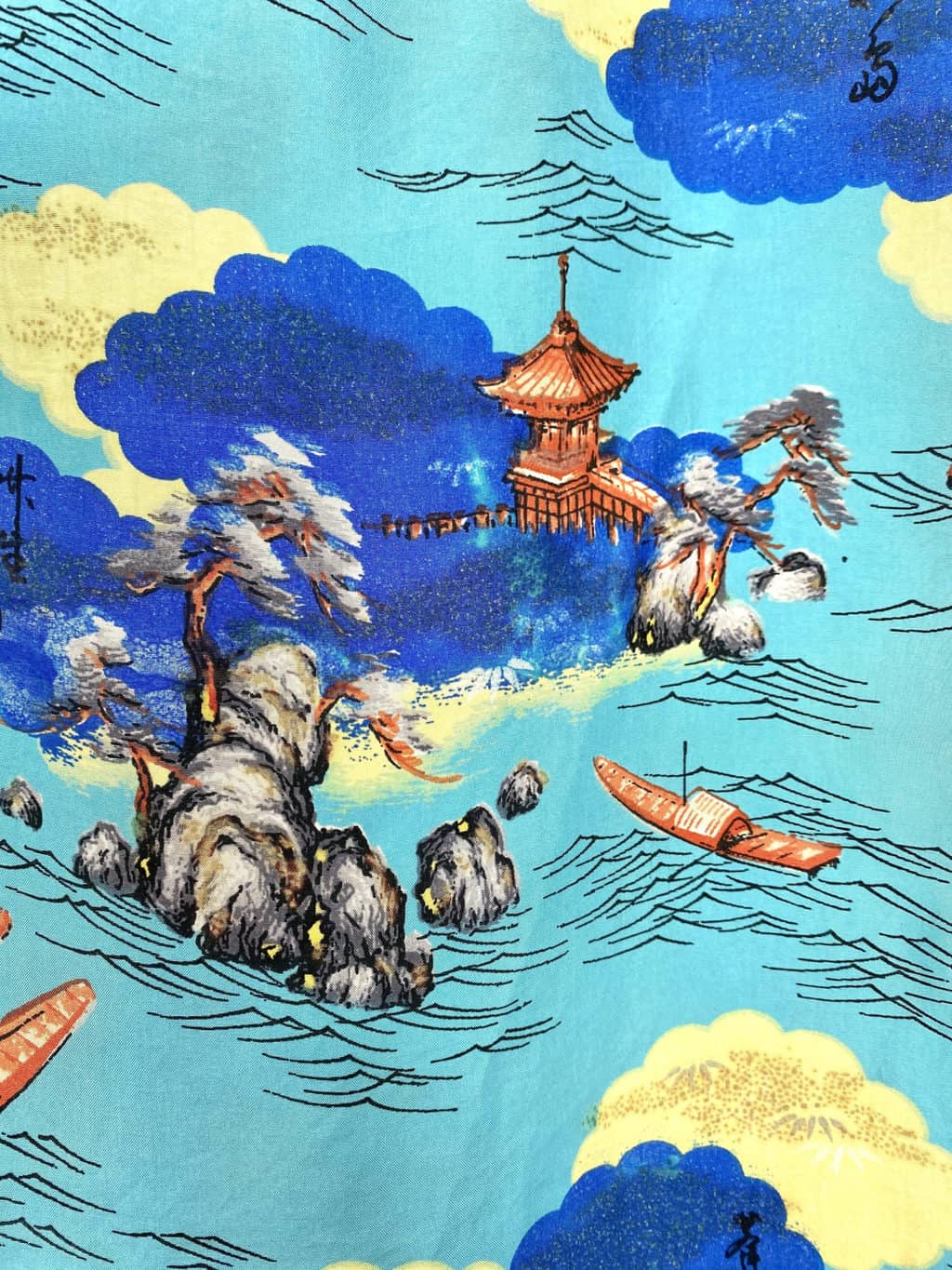 Rare Hookano 1950s vintage Hawaiian shirt, longboat print blue - S - Image 6