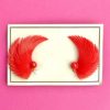 50s Deadstock Plastic Clip On Earrings Feather Shape, Never Used, As New, 1950s Original, Rare NOS
