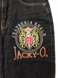 27x30 Vintage Jacky-O Embroidered Mom Jeans Black