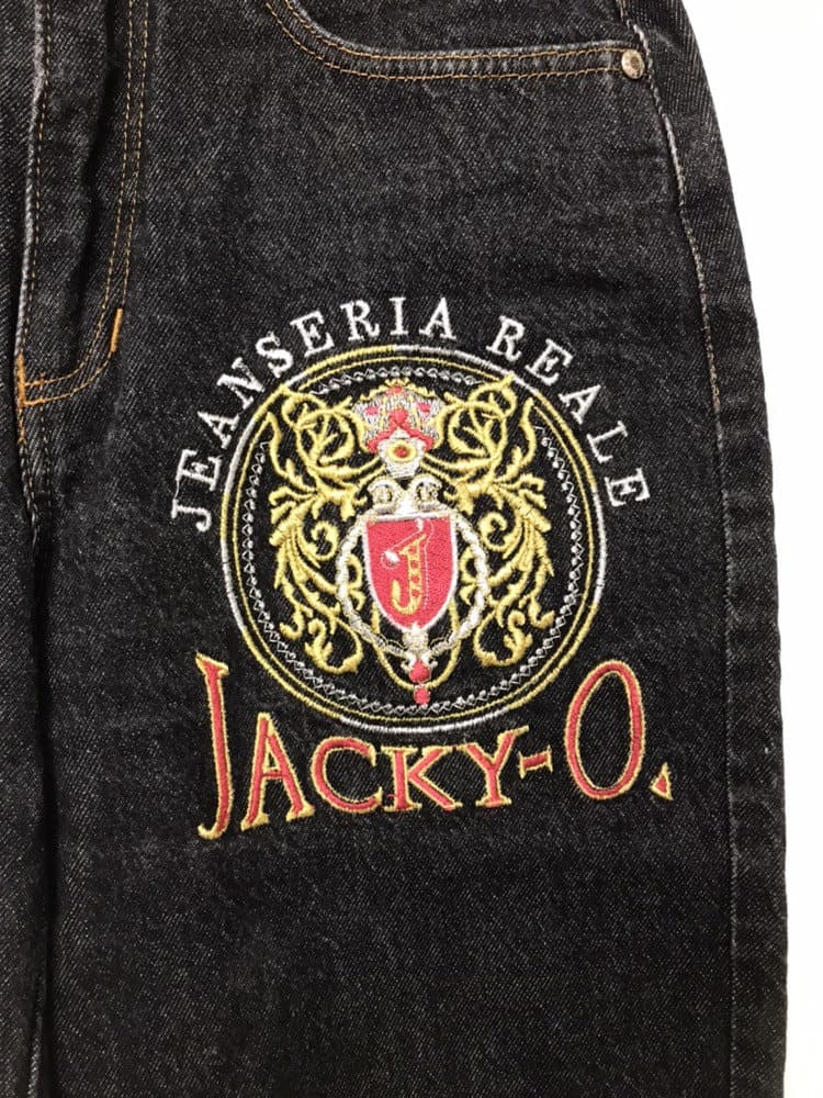 27x30 Vintage Jacky-O Embroidered Mom Jeans Black