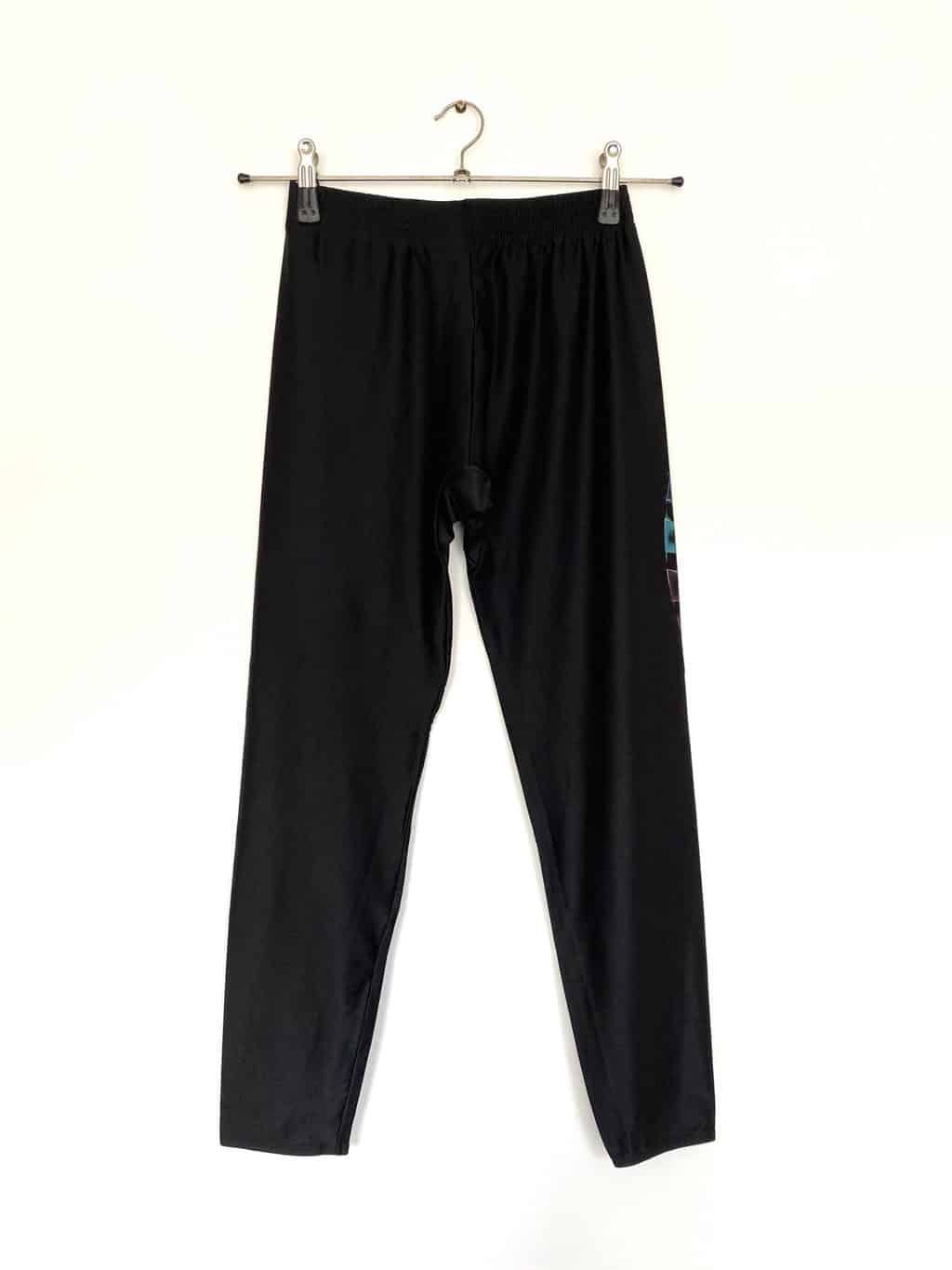 Black Sports Leggings with Coloured Side Detail