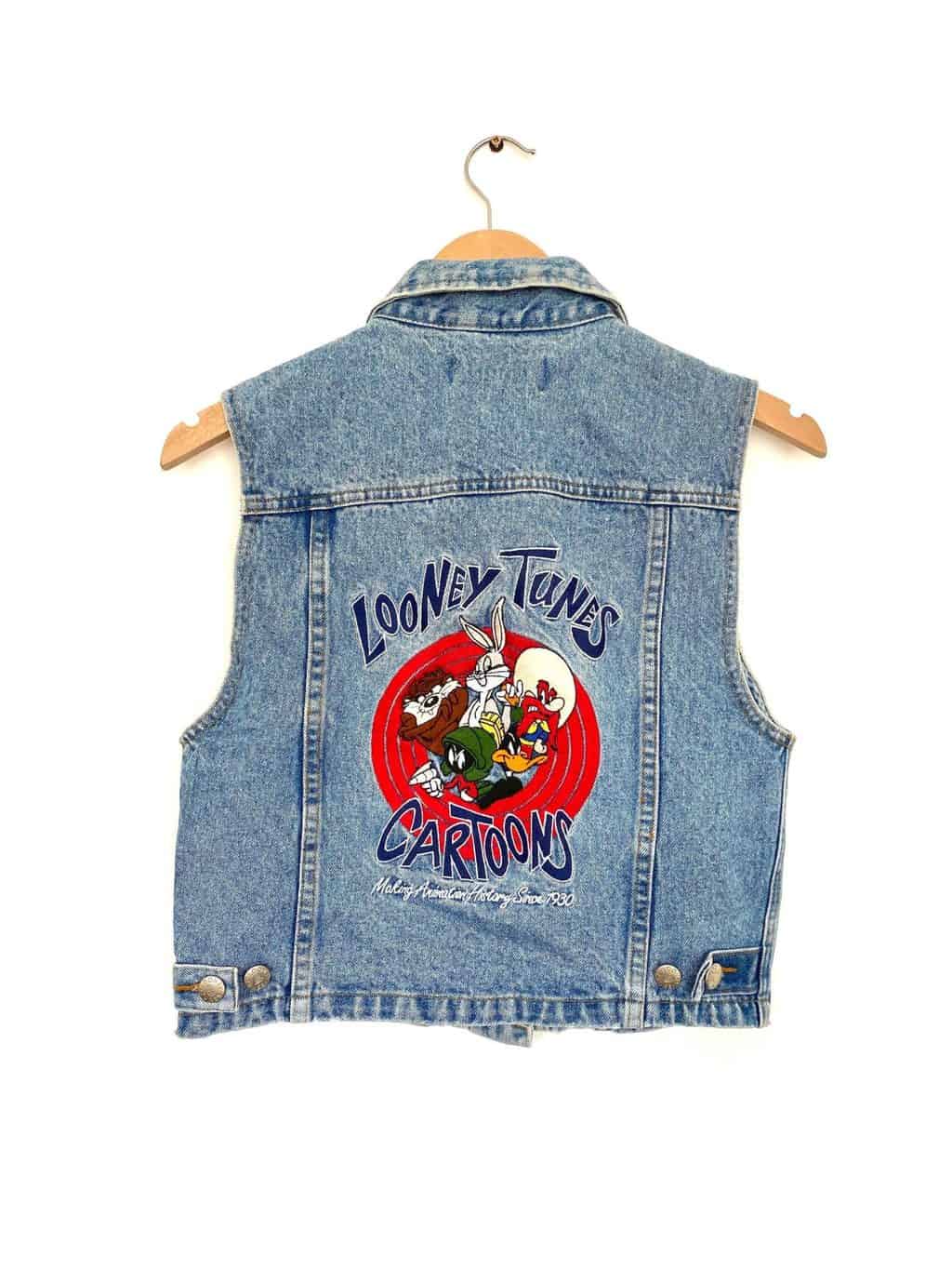 Looney Tunes denim sleeveless waistcoat by Warner Bros - Small - St Cyr ...