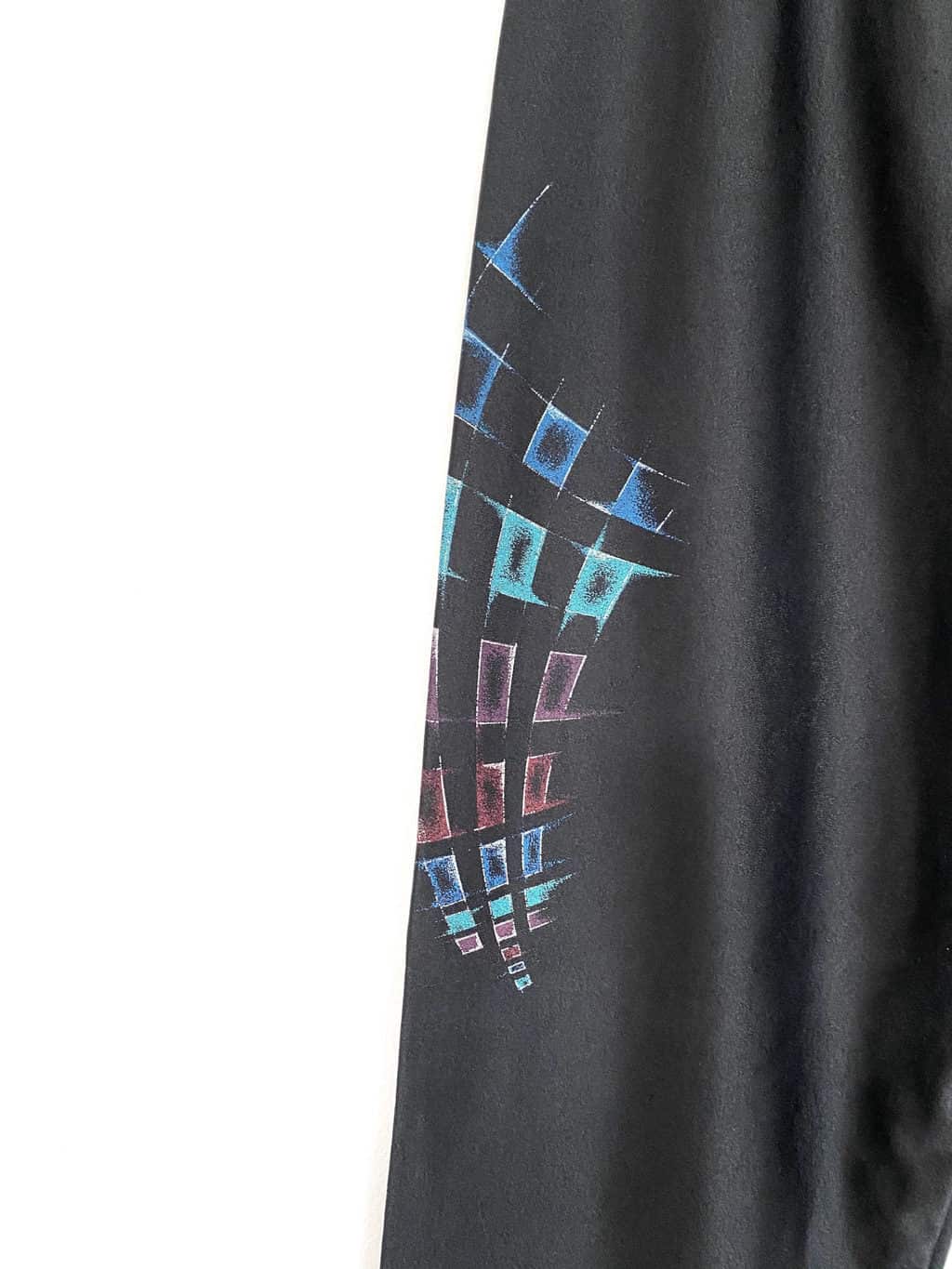 Black Sports Leggings with Coloured Side Detail details