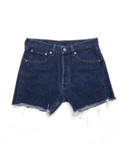 LEVIS Vintage Cut-Off 501xx Shorts in Mid-Blue MADE in USA