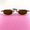 Rose Gold 90s Retro Rectangular Sunnies BAZ