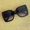 Oversized Square 70s Style Sunglasses Glitter Frame