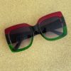 Oversized Square 70s Style Sunglasses Glitter Frame