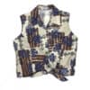 Vintage Sleeveless Cropped Hawaiian Style Shirt