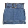 80s Short Denim Skirt with Belt Detail