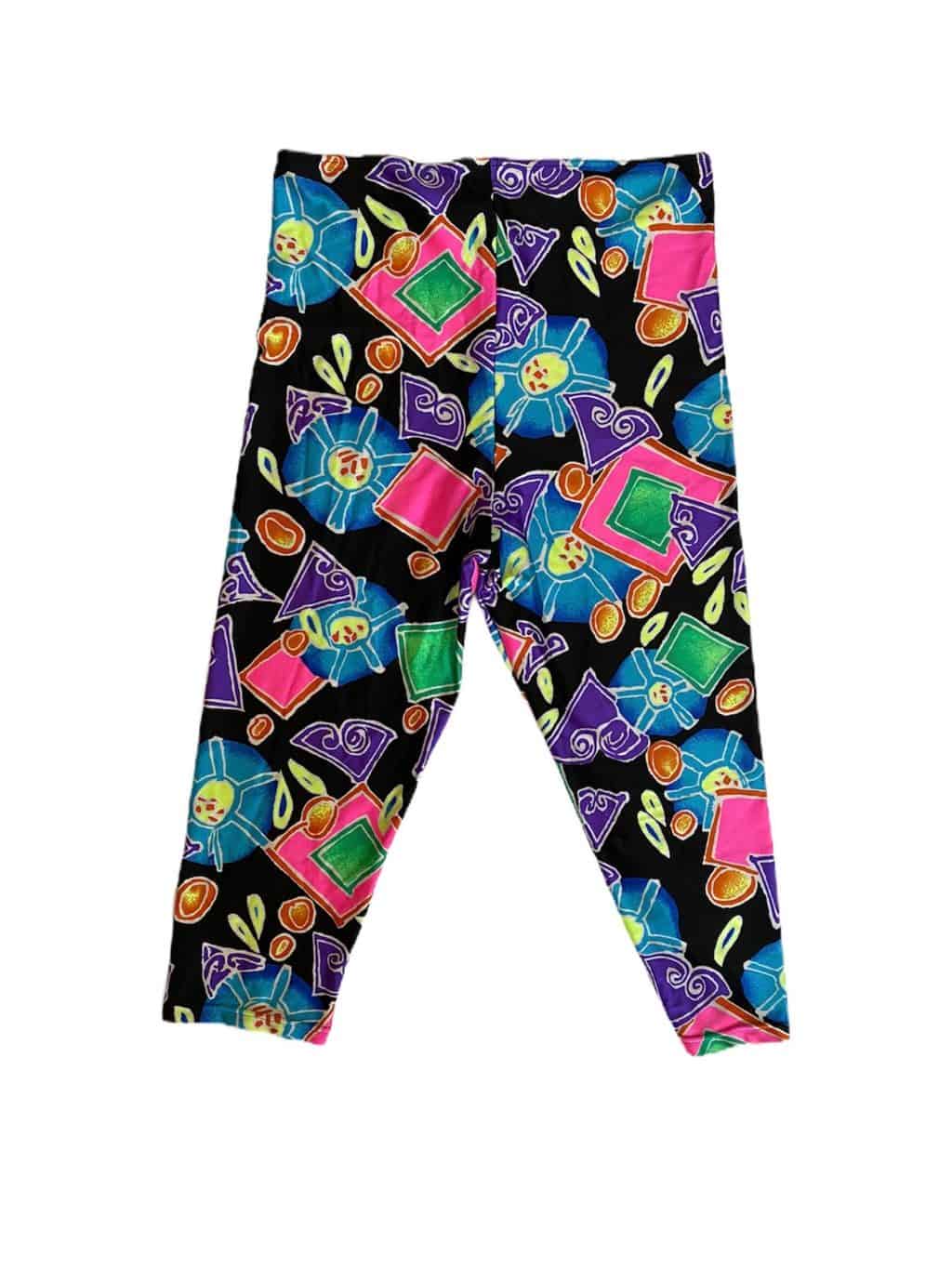 80s Bright Coloured Vintage Leggings by Sunflair - Small - St Cyr
