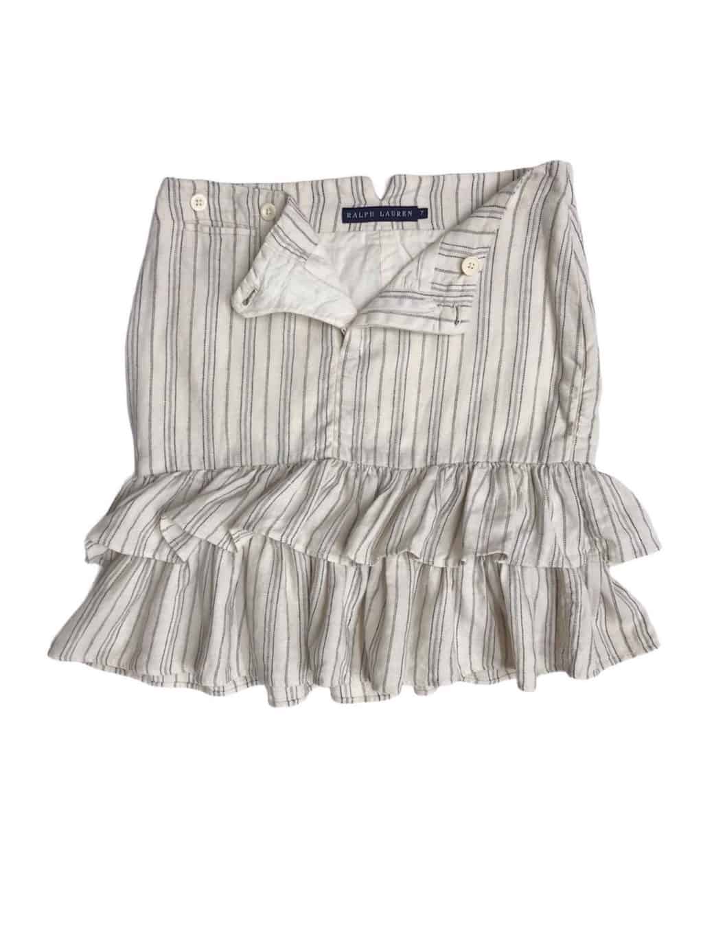Ralph Lauren vintage skirt with white ruffle, low rise - Small - Image 2