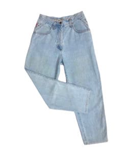 Vintage embroidered high-waist mom jeans - W28 x L27