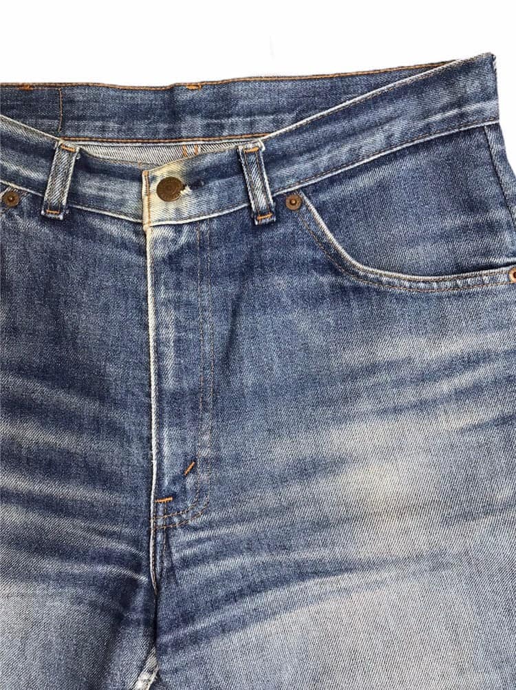 1970s Levis vintage jeans orange tab fade wash blue - W31 x L33 - Image 5