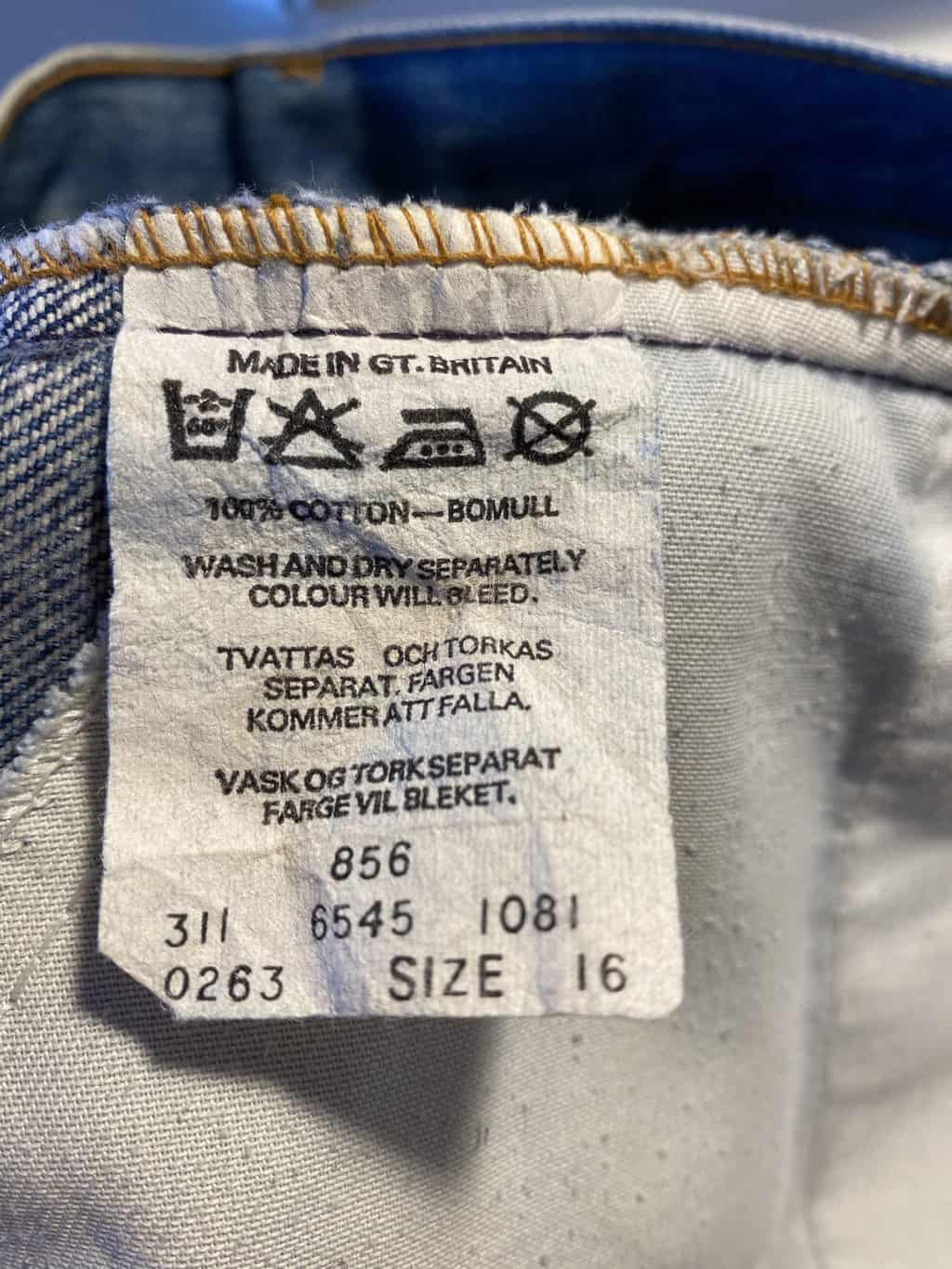 1970s Levis vintage jeans orange tab fade wash blue - W31 x L33 - Image 8