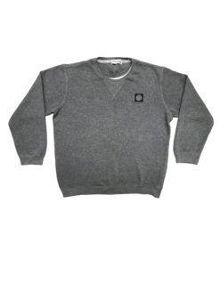 STONE ISLAND Sweater Pullover with Logo Grey - Size UK Medium