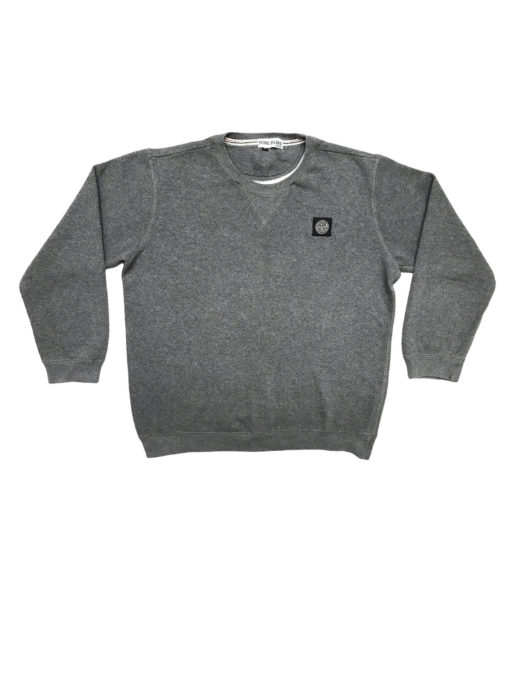 STONE ISLAND Sweater Pullover with Logo Grey - Size UK Medium